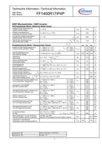 FF1400R17IP4PBOSA1 Datasheet Page 2