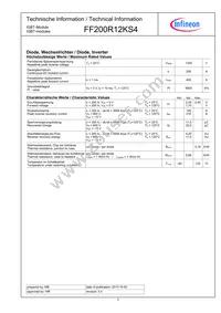 FF200R12KS4HOSA1 Datasheet Page 3