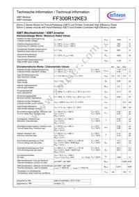 FF300R12KE3HOSA1 Datasheet Cover