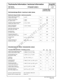 FF600R12KE3NOSA1 Datasheet Cover