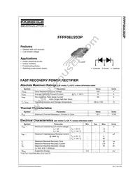 FFPF06U20DPTU Datasheet Cover