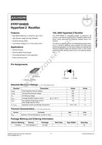 FFPF10H60STU Datasheet Cover