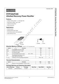 FFPF20UP30STU Datasheet Cover