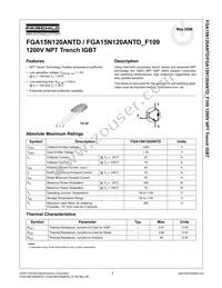 FGA15N120ANTDTU Datasheet Cover