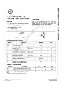 FGA15N120ANTDTU-F109 Datasheet Cover