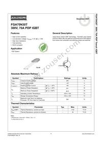 FGA70N30TTU Datasheet Cover