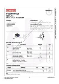 FGB7N60UNDF Datasheet Page 2