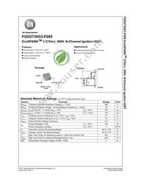 FGD2736G3-F085 Datasheet Cover