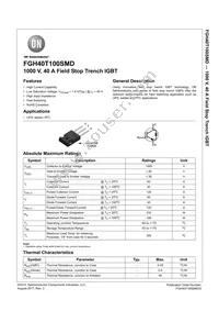 FGH40T100SMD-F155 Datasheet Cover