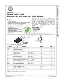FGH40T65SPD-F085 Datasheet Cover