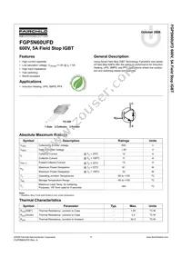 FGP5N60UFDTU Datasheet Cover