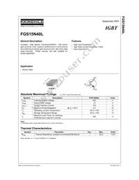 FGS15N40LTF Datasheet Cover