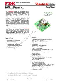 FGSR12SR6003PA Datasheet Cover