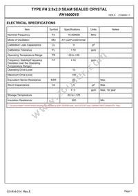 FH1600015 Datasheet Page 3