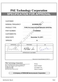 FH2600022 Datasheet Cover