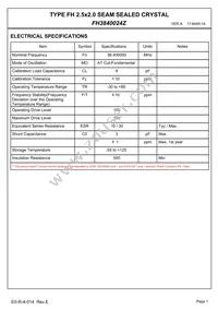 FH3840024Z Datasheet Page 3