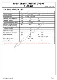 FH4800020Z Datasheet Page 3