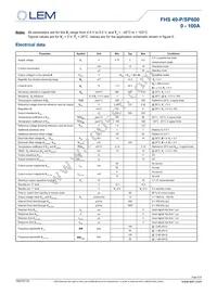 FHS 40-P/SP600 Datasheet Page 3