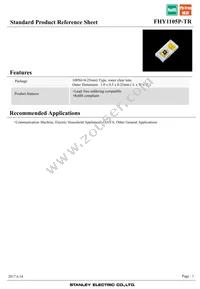 FHY1105P-TR Datasheet Cover