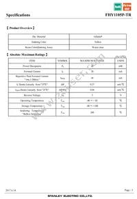 FHY1105P-TR Datasheet Page 3