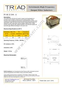 FIE220-1-B Datasheet Cover