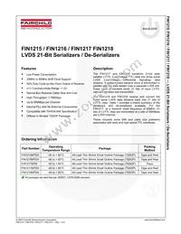 FIN1217MTDX Datasheet Cover