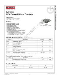 FJP5200RTU Datasheet Cover