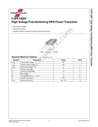 FJPF13007TTU Datasheet Page 2