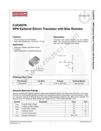 FJX3007RTF Datasheet Page 2