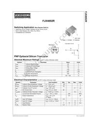 FJX4002RTF Datasheet Cover