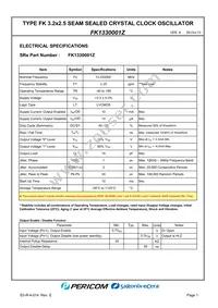 FK1330001Z Datasheet Page 3