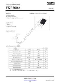 FKP300A Datasheet Cover