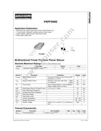 FKPF5N80TU Datasheet Cover