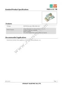 FKR1111C-TR Datasheet Cover