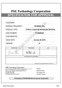 FL4800063Z Datasheet Cover