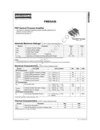 FMBSA56 Datasheet Cover