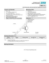 FMMTL718TC Datasheet Cover