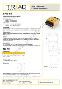 FP12-475 Datasheet Cover