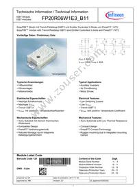 FP20R06W1E3B11BOMA1 Datasheet Cover