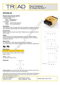 FP230-25 Datasheet Cover