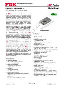 FPDK05SR8003PSS Datasheet Cover