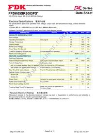 FPDK05SR8003PSS Datasheet Page 2