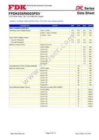FPDK05SR8003PSV Datasheet Page 3