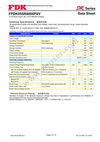 FPDK05SR8004PSV Datasheet Page 2