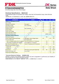 FPDK05SR8008PSV Datasheet Page 2