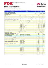 FPDK05SR8008PSV Datasheet Page 4