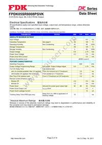 FPDK05SR8008PSVK Datasheet Page 2