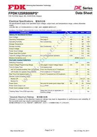 FPDK12SR8006PSV Datasheet Page 2