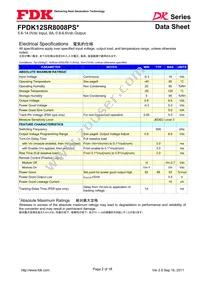 FPDK12SR8008PSV Datasheet Page 2