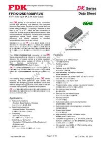 FPDK12SR8008PSVK Datasheet Cover